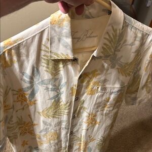 Tommy Bahama Floral Dress Shirt - Cream, Blue, Yellow